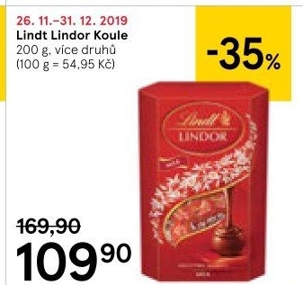 Bonboniéra Pralinky Lindor Lindt