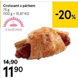 Croissant s párkem