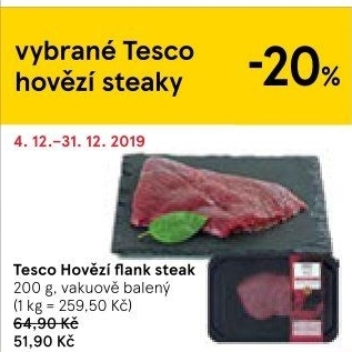 Hovězí steak Flank steak Tesco
