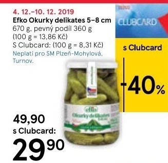 Okurky delikates Efko