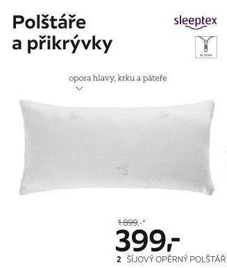 Podpůrný šíjový polštář Sleeptex