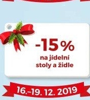 -15% na jídelní stoly a židle