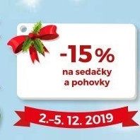 -15% na pohovky a sedačky