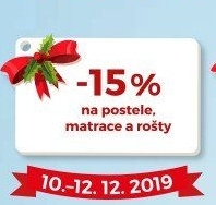 -15% na postele, matrace, rošty