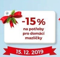 -15% na potřeby pro domácí mazlíčky