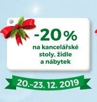 -20% na kancelářské stoly, židle a nábytek