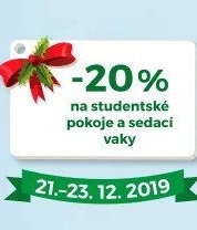 -20% na studentské pokoje a sedací vaky