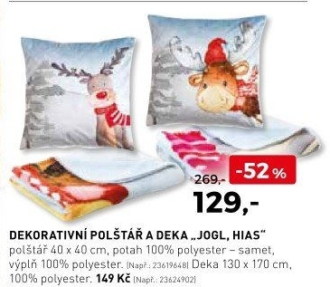 Dekorativní polštář a deka Jogl, Hias