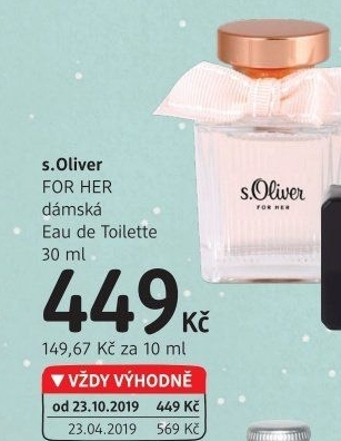Toaletní voda dámská For Her s.Oliver