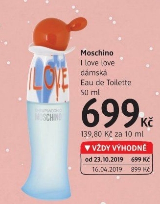 Toaletní voda dámská I love love Moschino