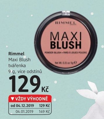 Tvářenka Maxi Blush Rimmel