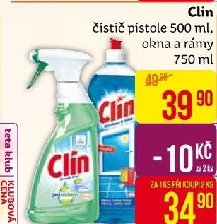 Čistič oken s alkoholem Clin