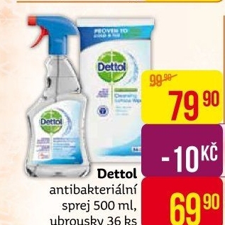 Čistič povrchů antibakteriální ve spreji Dettol