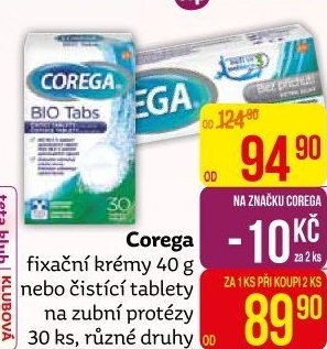 Fixační krém na zubní protézu Corega