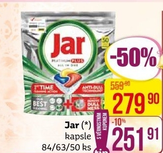 Kapsle do myčky Jar
