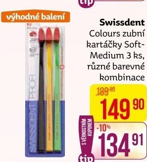 Kartáček na zuby Colours Swissdent