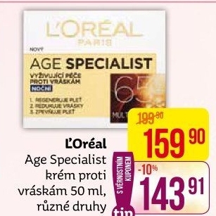 Krém pleťový proti vráskám Age Specialist L'