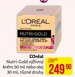Krém pleťový výživný Nutri Gold L'