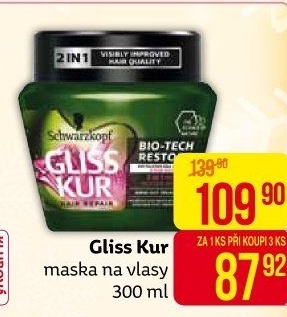 Maska na vlasy Gliss Kur Schwarzkopf