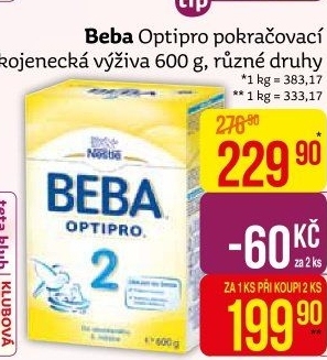 Mléčná výživa Beba Optipro Nestlé