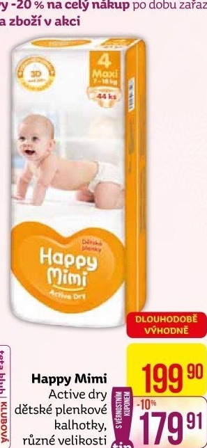 Pleny dětské Happy Mimi Active Dry