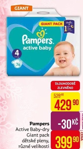 Pleny dětské Pampers Active Baby Dry