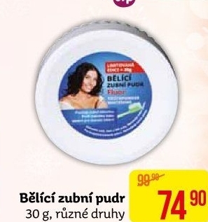 Pudr bělící na zuby EVA