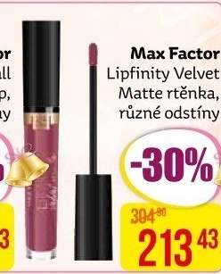 Rtěnka Lipfinity Velvet Matte Max Factor