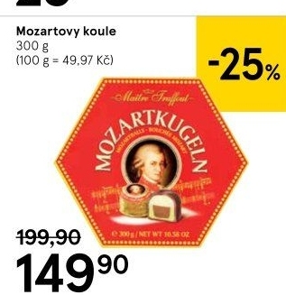 Bonboniéra Mozartovy koule Maitre Truffout
