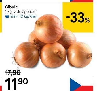 Cibule kuchyňská žlutá