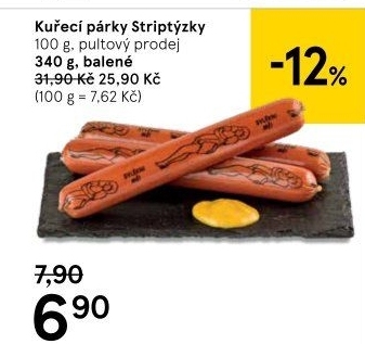 Párky kuřecí striptýzky