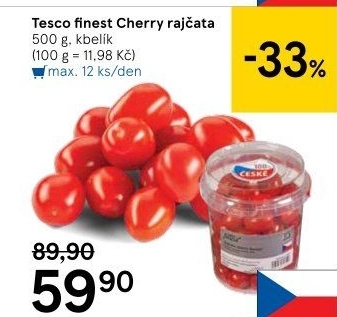 Rajčata cherry Tesco Finest