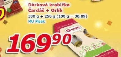 Dárková krabička uzenin Maso uzeniny Písek