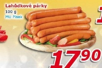 Párky lahůdkové Maso uzeniny Písek
