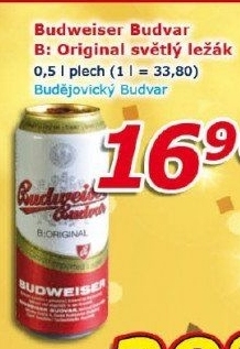 Pivo světlý ležák B: Original Budweiser Budvar