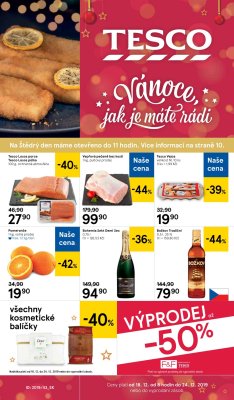 akční leták Tesco 18.12.2019-24.12.2019