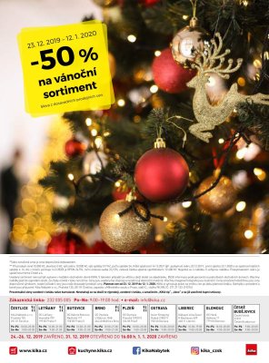 akční leták Kika nábytek 23.12.2019-12.1.2020