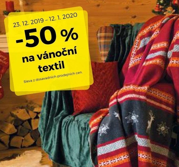 -50% na vánoční textil