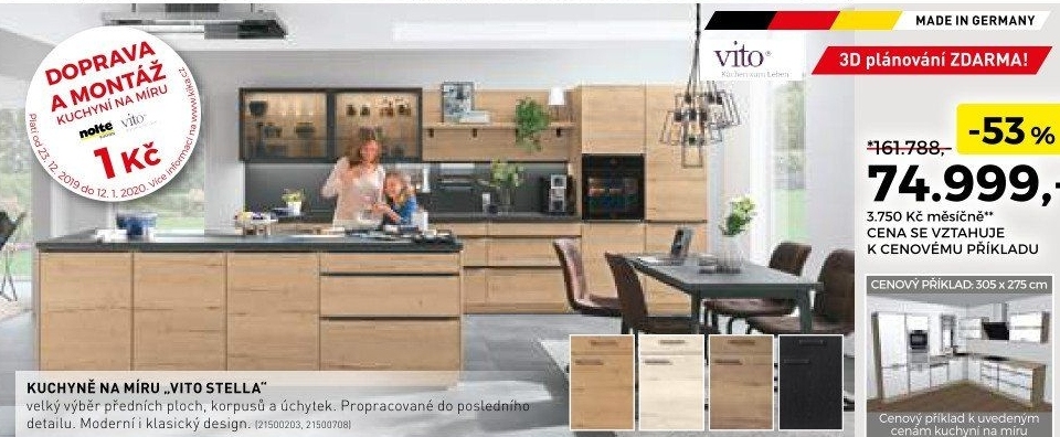 Kuchyně na míru Vito Stella