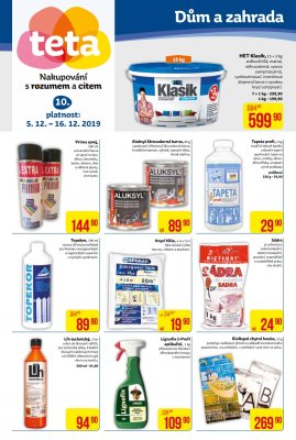 akční leták Teta drogerie 5.12.2019-16.12.2019
