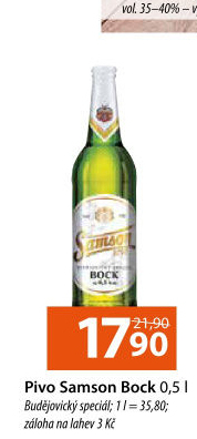 Pivo světlé speciální Samson Bock