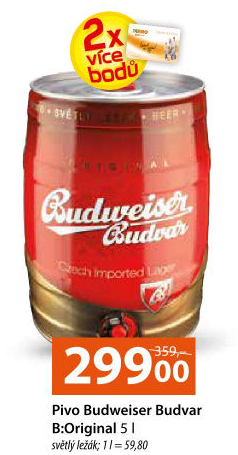 Pivo světlý ležák B: Original Budweiser Budvar - soudek