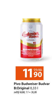 Pivo světlý ležák B: Original Budweiser Budvar