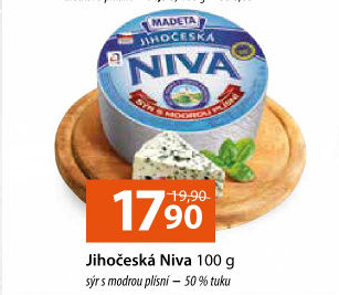 Sýr Niva Jihočeská 50% Madeta