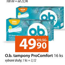 Tampony ProComfort O.B.