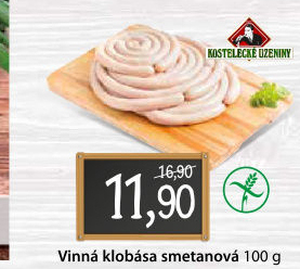Vinná klobása smetanová Kostelecké uzeniny