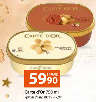 Zmrzlina ve vaničce Carte D'