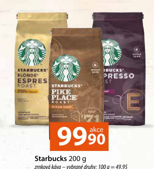 Zrnkové kávy Starbucks