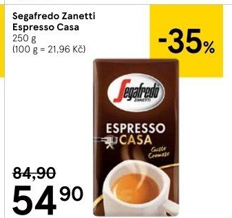 Káva Espresso Casa Segafredo