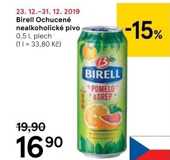 Nealkoholické pivo ochucené Birell